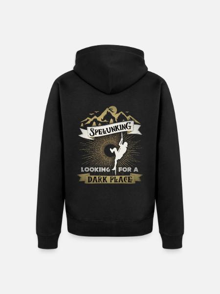 Spelunking, speleologist, speleology, saying - Unisex Premium Organic Zip Hoodie - black