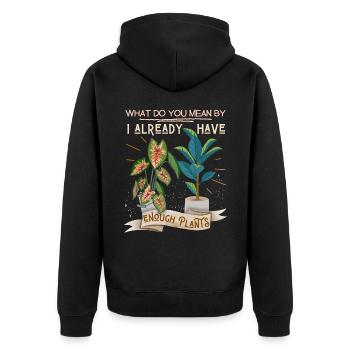 Plant-Daddy, Plant-Mommy, Plant Lover Plantes en pot - Veste à capuche bio Premium Unisexe - noir - Dos - Nico (187cm)