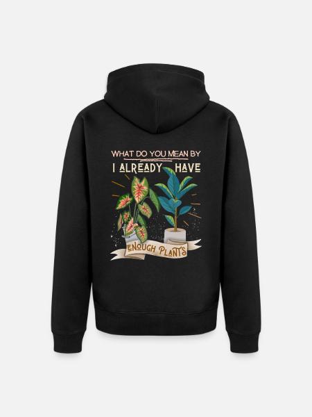 Plant-Daddy, Plant-Mommy, Plant Lover Topfpflanzen - Unisex Premium Bio Zip Hoodie - Schwarz