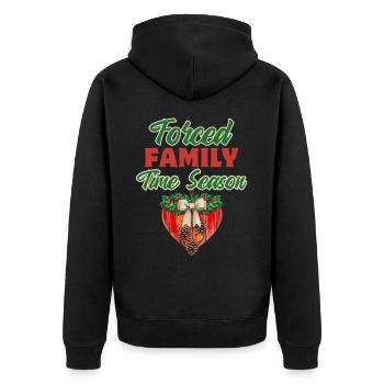 Ironique Dire Fête De Famille Drôle Noël - Veste à capuche bio Premium Unisexe - noir - Dos - Nico (187cm)