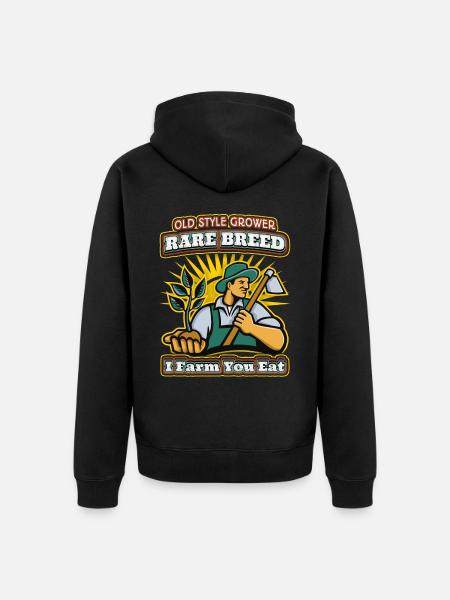 Conventional Farming, Farmer, Farmer Saying - Unisex Premium Organic Zip Hoodie - black
