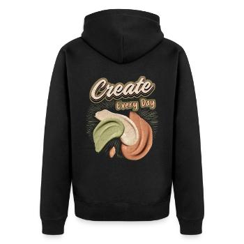 Artiste, Artistique, Peintre Dicton Drôle - Veste à capuche bio Premium Unisexe - noir - Dos - Nico (187cm)