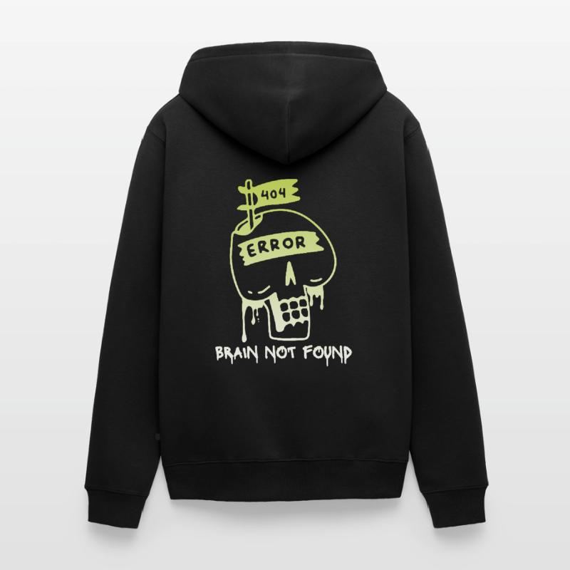 404-html error, Computer Nerd, No-Brain Saying Unisex Premium Organic Zip Hoodie