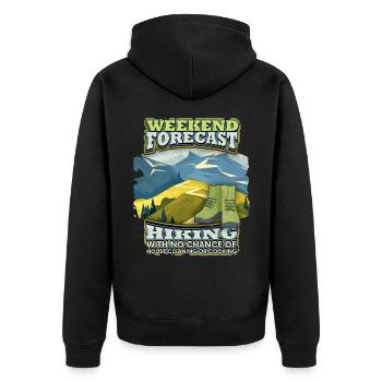 Randonnée, Randonnée en montagne, Trekking, Randonnée - Veste à capuche bio Premium Unisexe - noir - Dos - Nico (187cm)