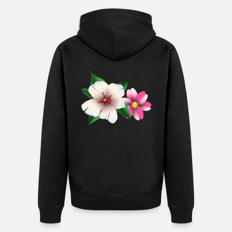 Fleurs d’été - Veste à capuche bio Premium Unisexe - noir