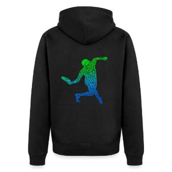 Disc Golf Disc Golf Sport Disc Golfeur Homme - Veste à capuche bio Premium Unisexe - noir - Dos - Nico (187cm)