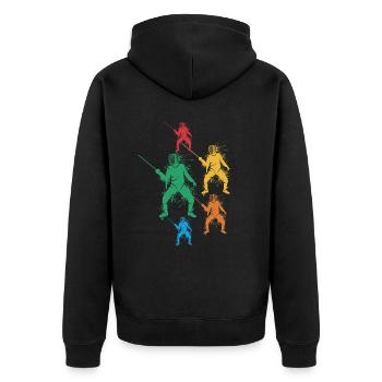Escrimeurs Maîtres d’escrime Garçons Enfants Escrime - Veste à capuche bio Premium Unisexe - noir - Dos - Nico (187cm)