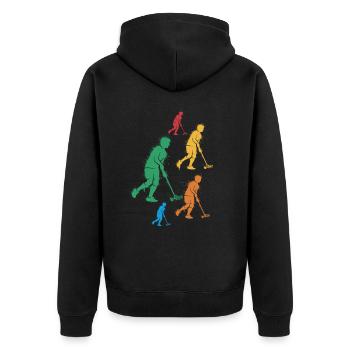 Floorball Innebandy Salibandy Floorball Enfants - Veste à capuche bio Premium Unisexe - noir - Dos - Nico (187cm)