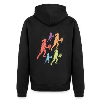 Padel Tennis Padel Player Women Padel Girls - Unisex Premium Organic Zip Hoodie - black - Back - Nico (187cm)