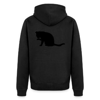 Patte de chat lèche - Veste à capuche bio Premium Unisexe - noir - Dos - Nico (187cm)