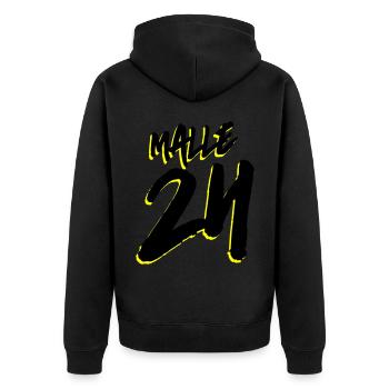 Malle 24 Mallorca - Veste à capuche bio Premium Unisexe - noir - Dos - Nico (187cm)