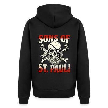 Fils de St. Pauli Hamburg Fanartikel St. Pauli - Veste à capuche bio Premium Unisexe - noir - Dos - Nico (187cm)