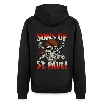 Fils de St. Pauli Hamburg Fanartikel St. Pauli - Veste à capuche bio Premium Unisexe - noir - Dos - Nico (187cm)