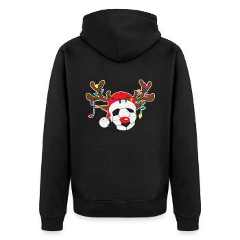 Rennes Soccer Ball Sport Père Noël Rennes - Veste à capuche bio Premium Unisexe - noir - Dos - Nico (187cm)