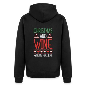 Vacances de rennes du Père Noël - Veste à capuche bio Premium Unisexe - noir - Dos - Nico (187cm)