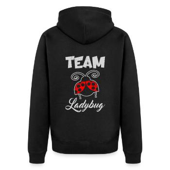 Team Marienkäfer Science Studenten Entomologe - Unisex Premium Bio Zip Hoodie - Schwarz - Hinten - Nico (187cm)