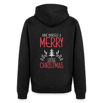 Passez un joyeux petit Noël - Veste à capuche bio Premium Unisexe - noir - Dos - Nico (187cm)