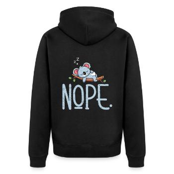 Nope Koala Bear pour un zoo Amoureux des animaux - Veste à capuche bio Premium Unisexe - noir - Dos - Nico (187cm)