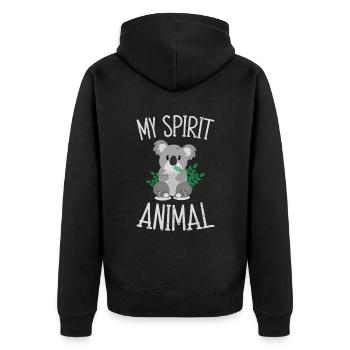Mon Animal Koala Ours pour un animal de zoo - Veste à capuche bio Premium Unisexe - noir - Dos - Nico (187cm)