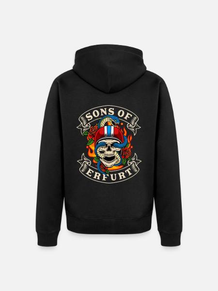 Erfurt Biker Gift sons of Erfurt - Unisex Premium Organic Zip Hoodie - black