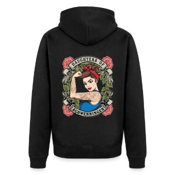 Schwenningen Cadeau aux filles de Schwenningen - Veste à capuche bio Premium Unisexe - noir - Dos - Nico (187cm)