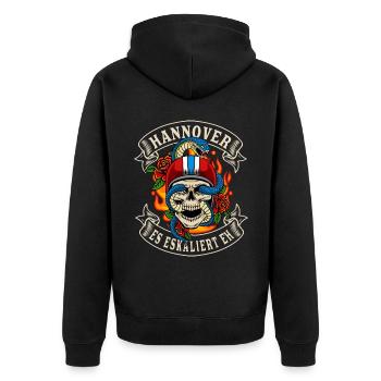 Le cadeau de motard de Hanovre s’intensifie de toute façon Hanovre - Veste à capuche bio Premium Unisexe - noir - Dos - Nico (187cm)