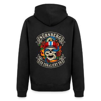 Nuremberg cadeau de motard il escalade de toute façon Nuremberg - Veste à capuche bio Premium Unisexe - noir - Dos - Nico (187cm)