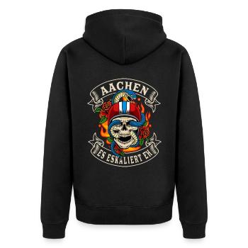 Le cadeau de motard d’Aix-la-Chapelle s’intensifie de toute façon Aix-la-Chapelle - Veste à capuche bio Premium Unisexe - noir - Dos - Nico (187cm)