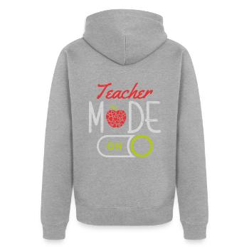 Mode enseignant sur l’école des étudiants universitaires - Veste à capuche bio Premium Unisexe - gris chiné - Dos - Nico (187cm)