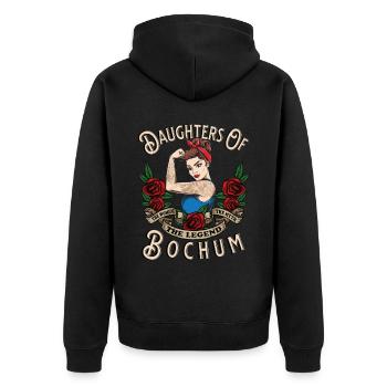 Bochum Frau Geschenk filles de Bochum Frauen - Veste à capuche bio Premium Unisexe - noir - Dos - Nico (187cm)