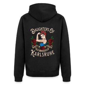 Karlsruhe Frau Geschenk filles de Karlsruhe - Veste à capuche bio Premium Unisexe - noir - Dos - Nico (187cm)