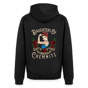 Chemnitz Frau Geschenk filles de Chemnitz - Veste à capuche bio Premium Unisexe - noir - Dos - Nico (187cm)