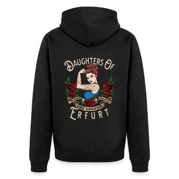 Erfurt Frau Geschenk filles d’Erfurt Frauen - Veste à capuche bio Premium Unisexe - noir - Dos - Nico (187cm)