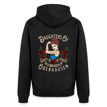 Oberhausen Frau Geschenk filles d’Oberhausen - Veste à capuche bio Premium Unisexe - noir - Dos - Nico (187cm)