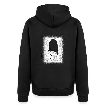 Je suis Afro Black Strong Queen Woman - Veste à capuche bio Premium Unisexe - noir - Dos - Nico (187cm)
