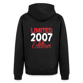 Fantastic since 2006 retro 17th Bitrthday - Unisex Premium Organic Zip Hoodie - black - Back - Nico (187cm)