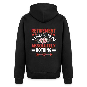 Grand-mère retraitée Pension de retraite Grand-mère Reti - Veste à capuche bio Premium Unisexe - noir - Dos - Nico (187cm)