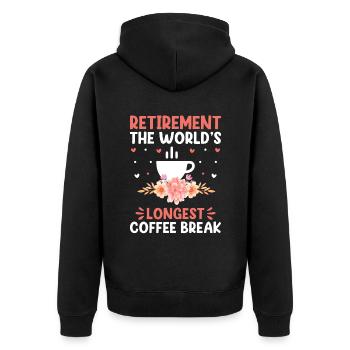 Grand-mère retraitée Pension de retraite Grand-mère Reti - Veste à capuche bio Premium Unisexe - noir - Dos - Nico (187cm)