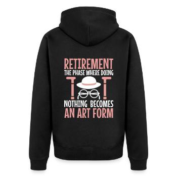 Grand-mère retraitée Pension de retraite Grand-mère Reti - Veste à capuche bio Premium Unisexe - noir - Dos - Nico (187cm)