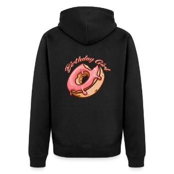 Children's Birthday Party Girls Children's Birthday Party - Unisex Premium Organic Zip Hoodie - black - Back - Nico (187cm)