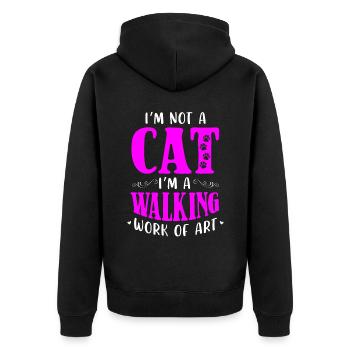 Persian Cat Cat Lover Cat Owner Persian Longhair C - Unisex Premium Organic Zip Hoodie - black - Back - Nico (187cm)