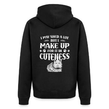 Chat persan Chat Amoureux Propriétaire de chat Persan Longhair C - Veste à capuche bio Premium Unisexe - noir - Dos - Nico (187cm)