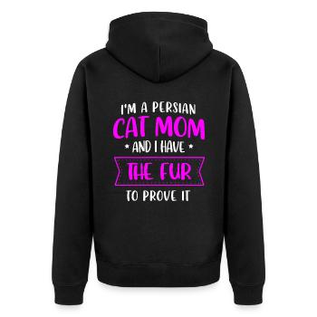 Chat persan Chat Amoureux Propriétaire de chat Persan Longhair C - Veste à capuche bio Premium Unisexe - noir - Dos - Nico (187cm)