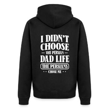 Chat persan Chat Amoureux Propriétaire de chat Persan Longhair C - Veste à capuche bio Premium Unisexe - noir - Dos - Nico (187cm)
