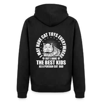 Chat persan Chat Amoureux Propriétaire de chat Persan Longhair C - Veste à capuche bio Premium Unisexe - noir - Dos - Nico (187cm)