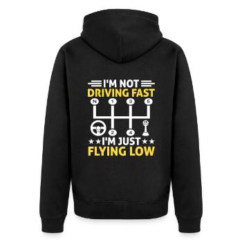 Driving License Passed New Driver Permit Driving S - Unisex Premium Organic Zip Hoodie - black - Back - Nico (187cm)