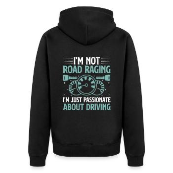 Driving License Passed New Driver Permit Driving S - Unisex Premium Organic Zip Hoodie - black - Back - Nico (187cm)