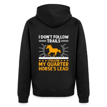 American Quarter Horse Equestrian Horse Lover Hors - Veste à capuche bio Premium Unisexe - noir - Dos - Nico (187cm)