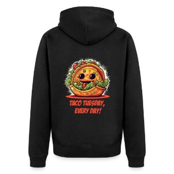 Taco tous les jours - Veste à capuche bio Premium Unisexe - noir - Dos - Nico (187cm)
