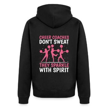 Cheerleading Coach Cheer Coach Cheerleader Cheer T - Unisex Premium Bio Zip Hoodie - Schwarz - Hinten - Nico (187cm)